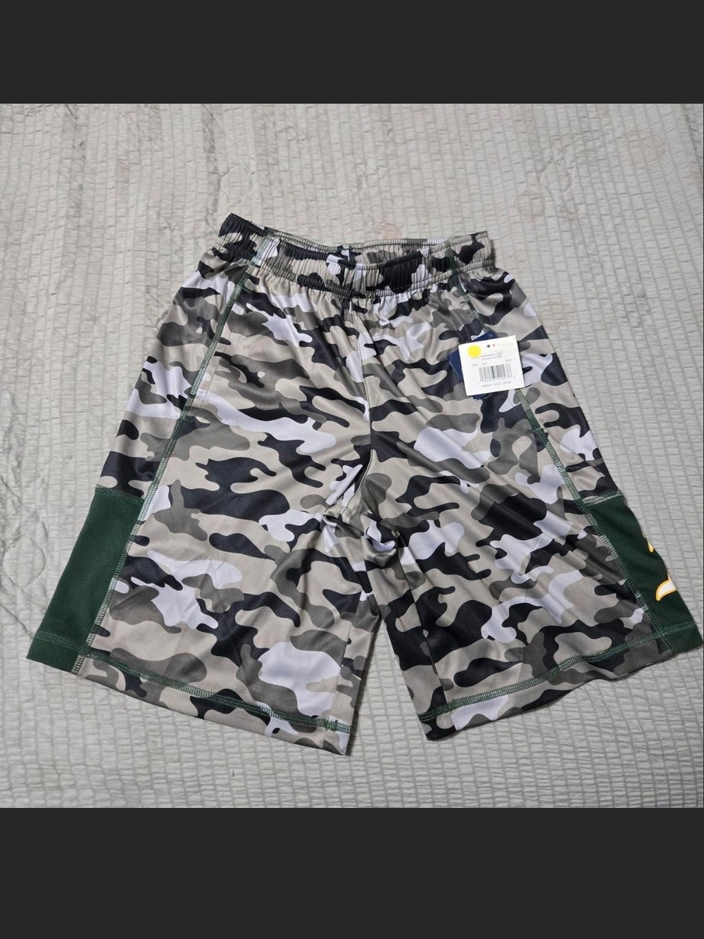 Boys Camo A's Authentic Merchandise Shorts